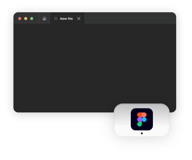 A software window snippet representing the Figma application window